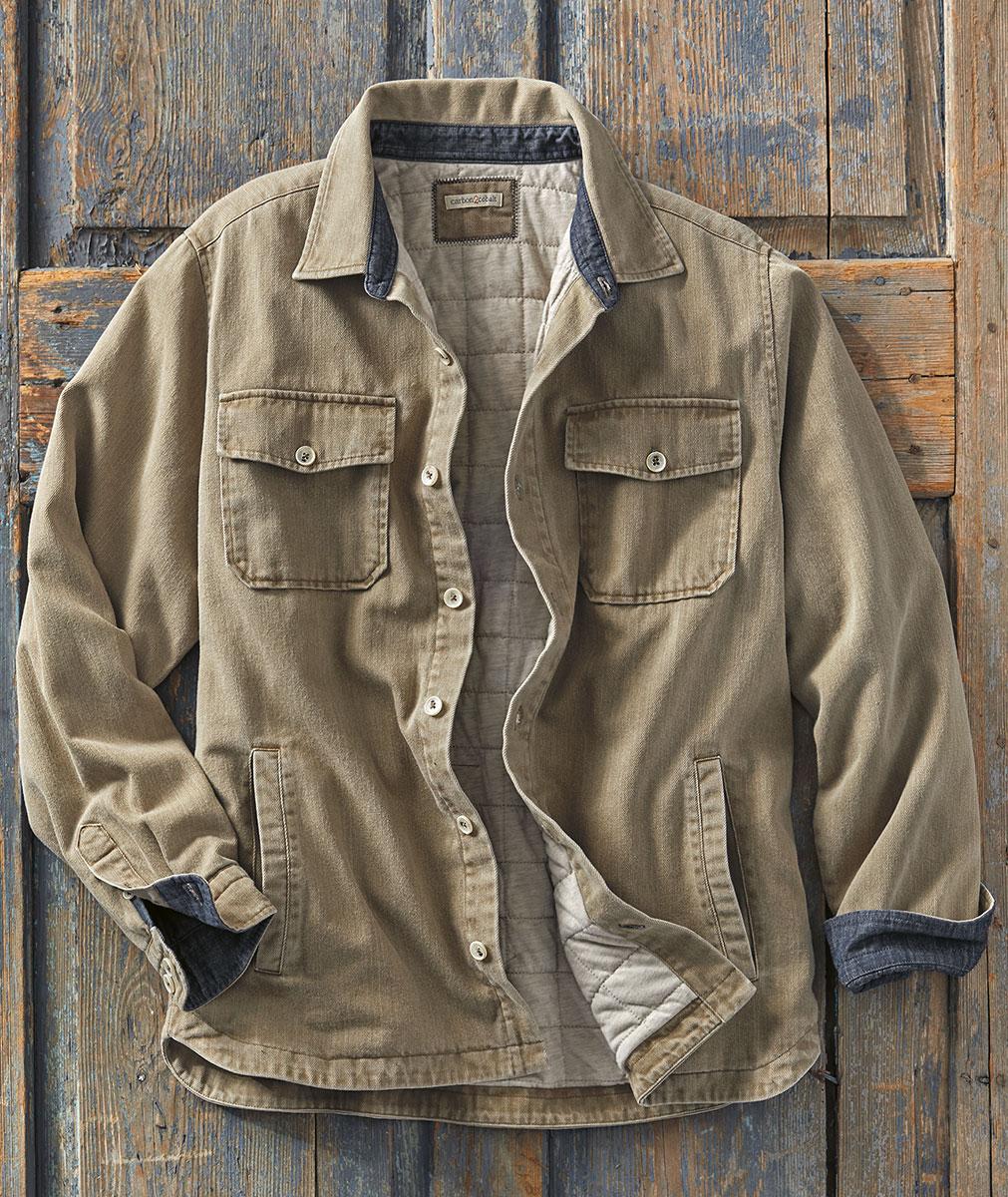Men's Long-Sleeve Quilted Ranch Shirt-Jac | Carbon2Cobalt