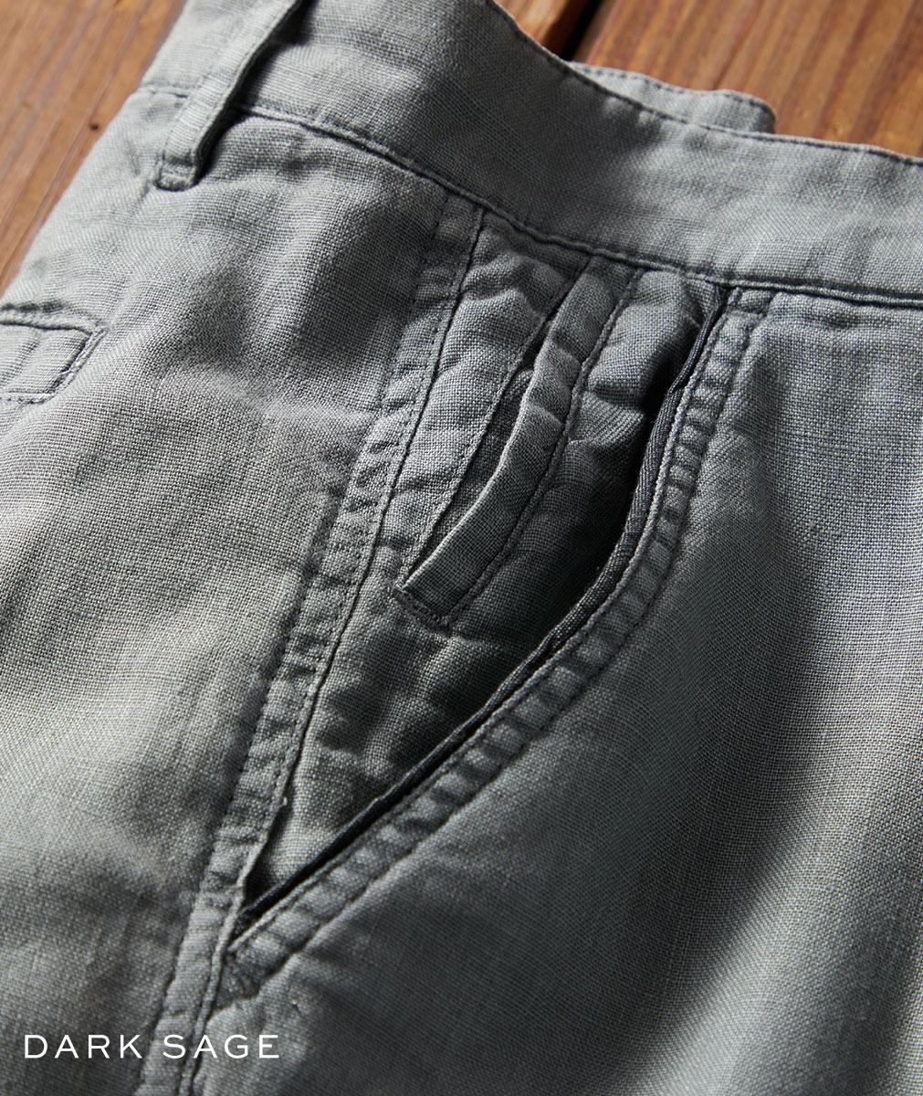Men's Andante Shorts in 100% Linen | Carbon2Cobalt