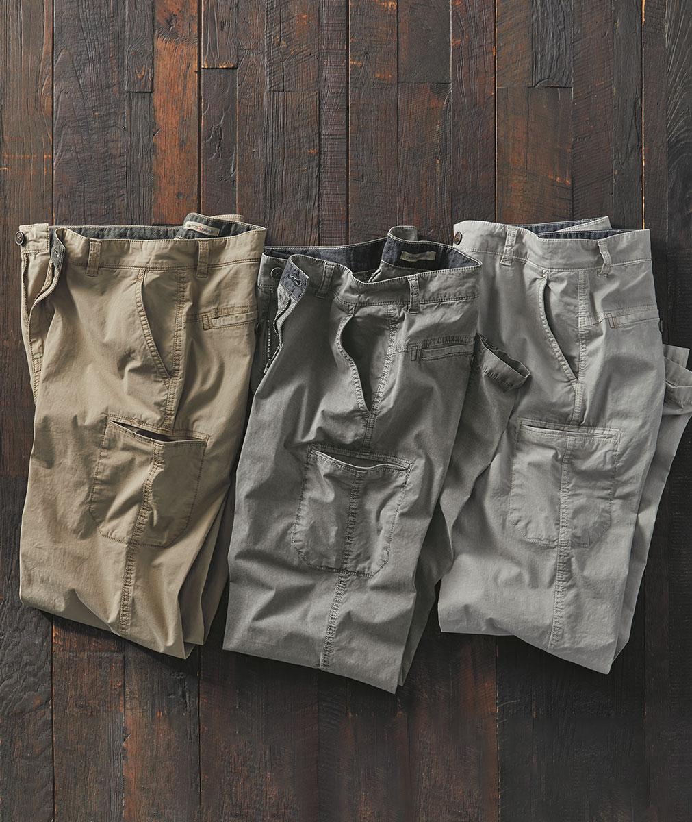Men's Calibrated Cargo Pants in Cotton-Stretch | Carbon2Cobalt
