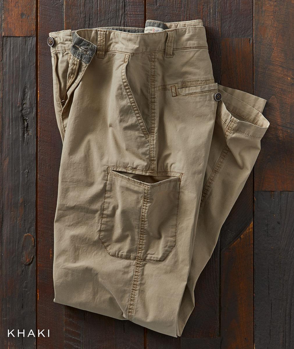 Men's Calibrated Cargo Pants in Cotton-Stretch | Carbon2Cobalt