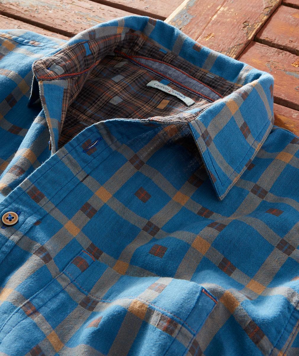Men's Short-Sleeve Vista Shirt in 100% Cotton | Carbon2Cobalt