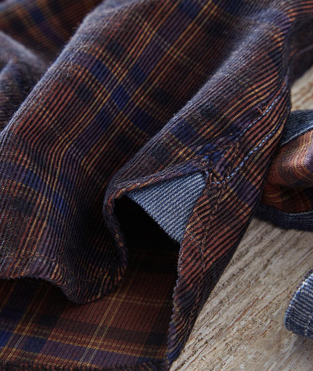 Men's Long-Sleeve Woodland Cord Shirt in 100% Cotton | Carbon2Cobalt
