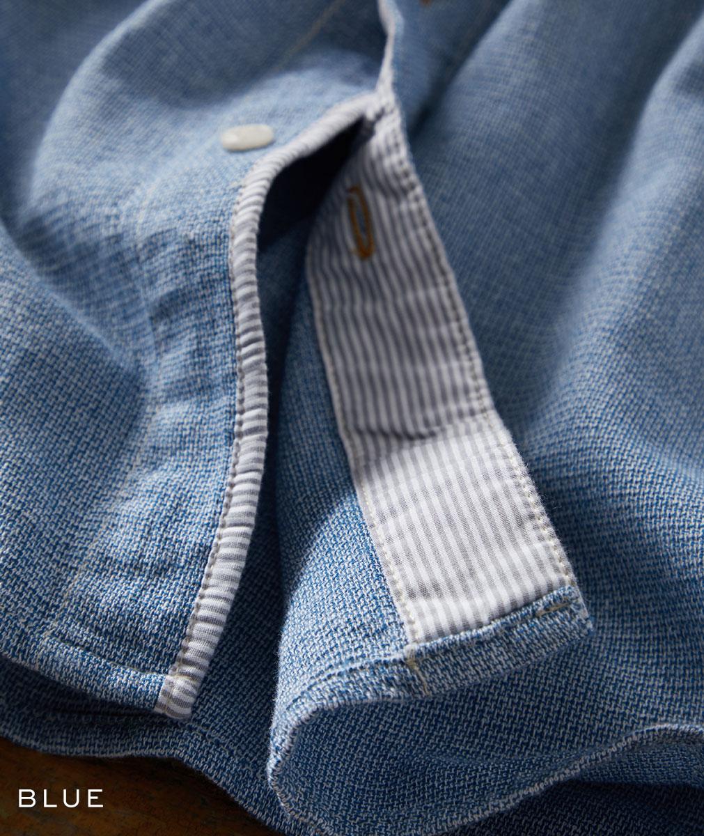 Men's Short-Sleeve Turf Dobby Shirt in 100% Cotton | Carbon2Cobalt