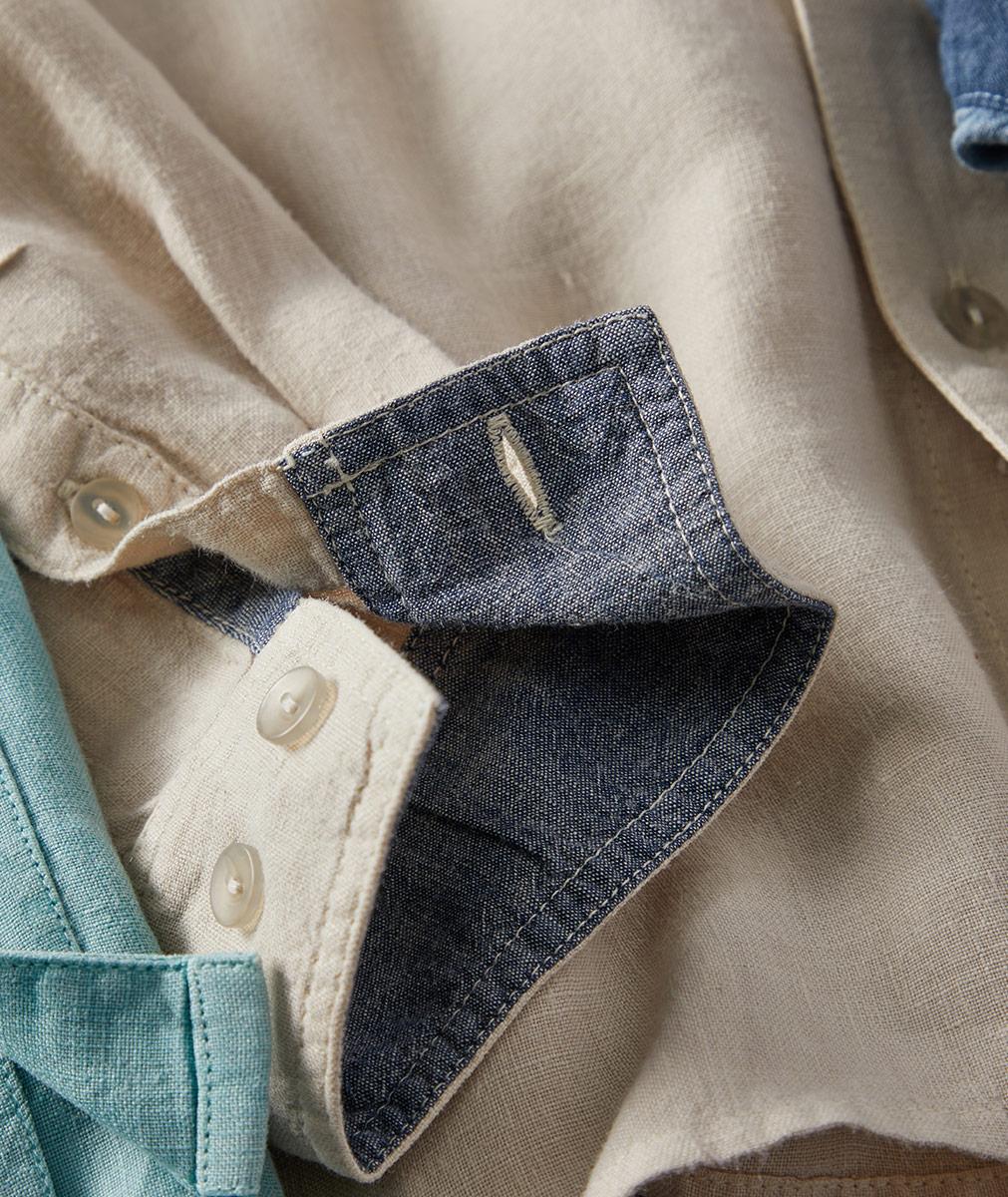 Men's Long-Sleeve Apertivo Shirt in 100% Linen | Carbon2Cobalt