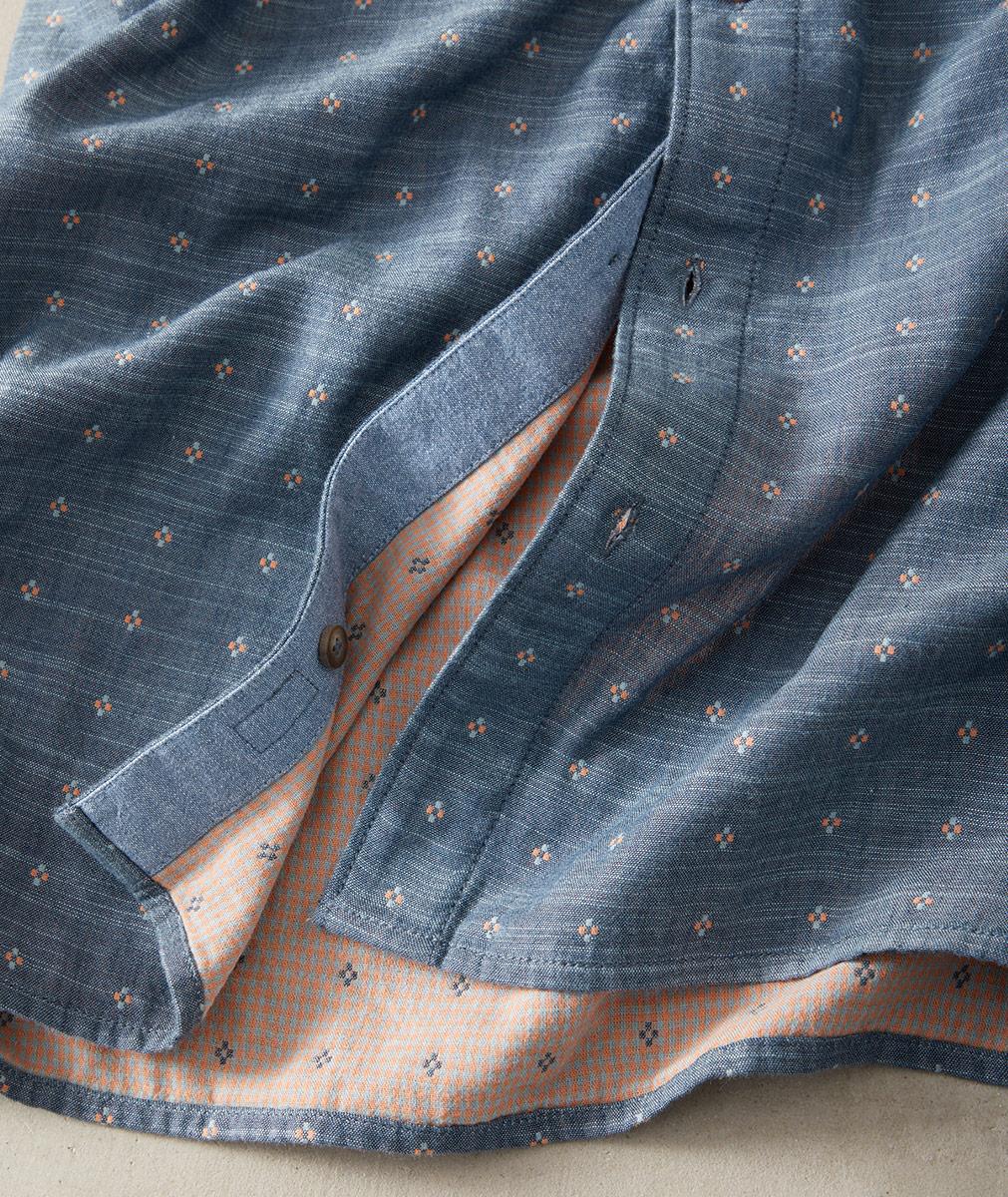 Men's Short Sleeve Novo Double Cloth Shirt | Carbon2Cobalt