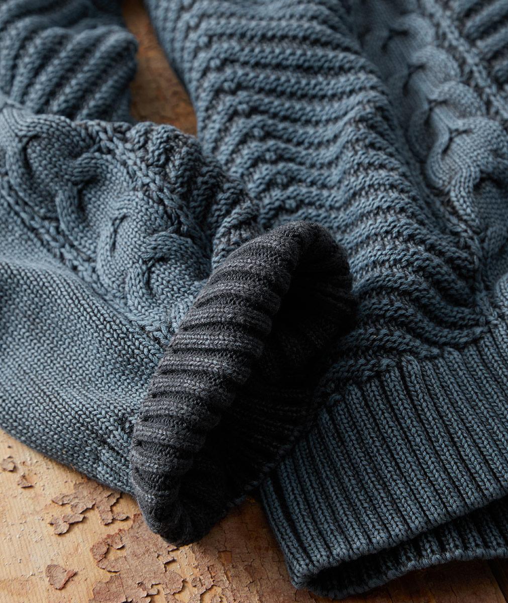Men's Chevron Zip Cardigan | Carbon2Cobalt