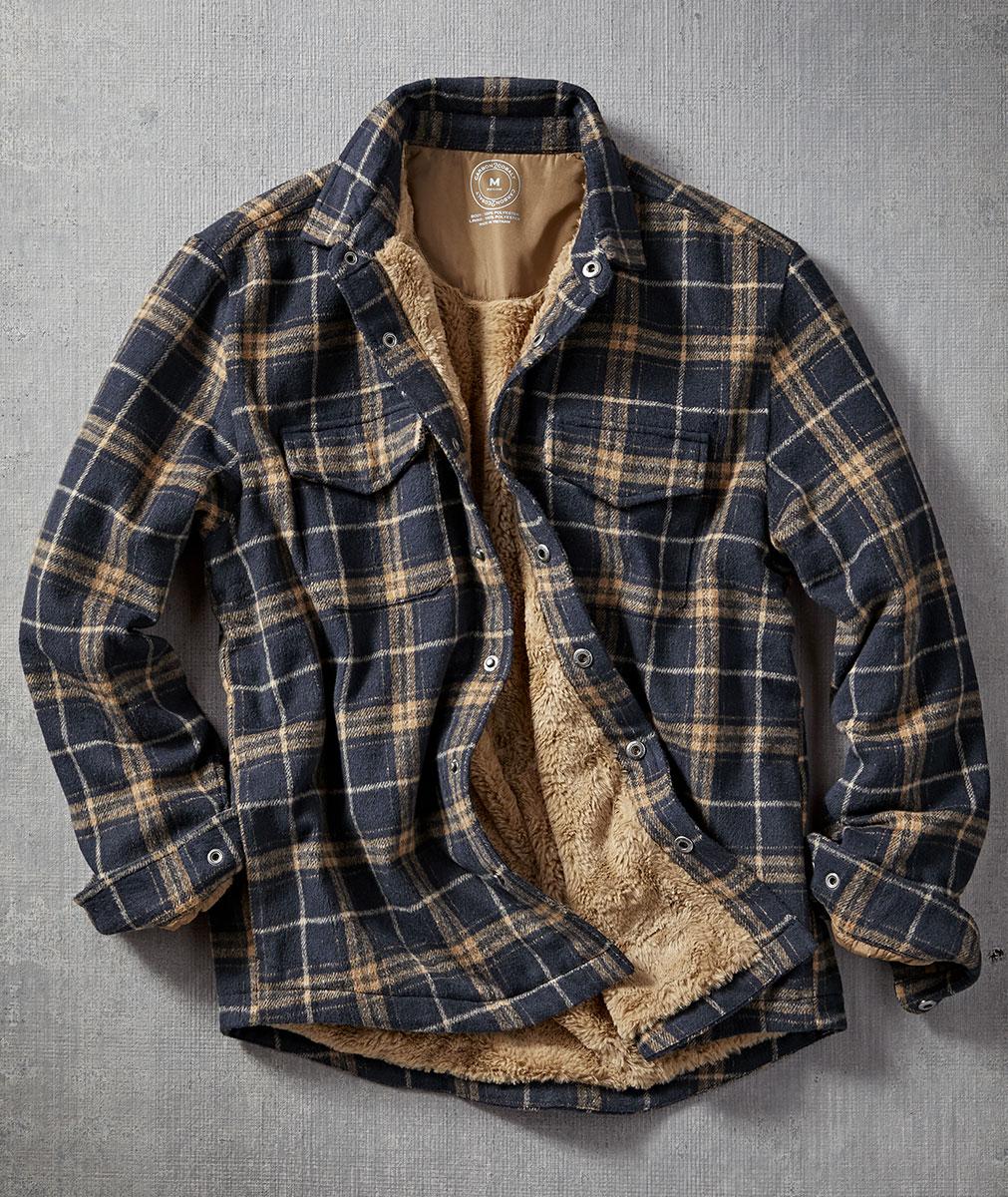 Men's Fleece-Lined Snowcation Plaid Jac-Shirt | Element: Lodge by ...