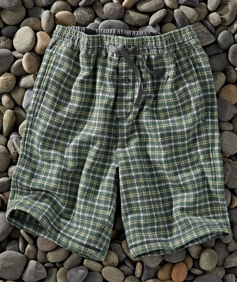 Men's Idle Plaid Lounge Shorts | Carbon2Cobalt