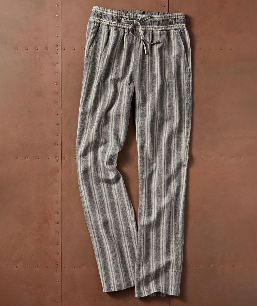 Women's Rayas Stripe Pants in Linen-Cotton