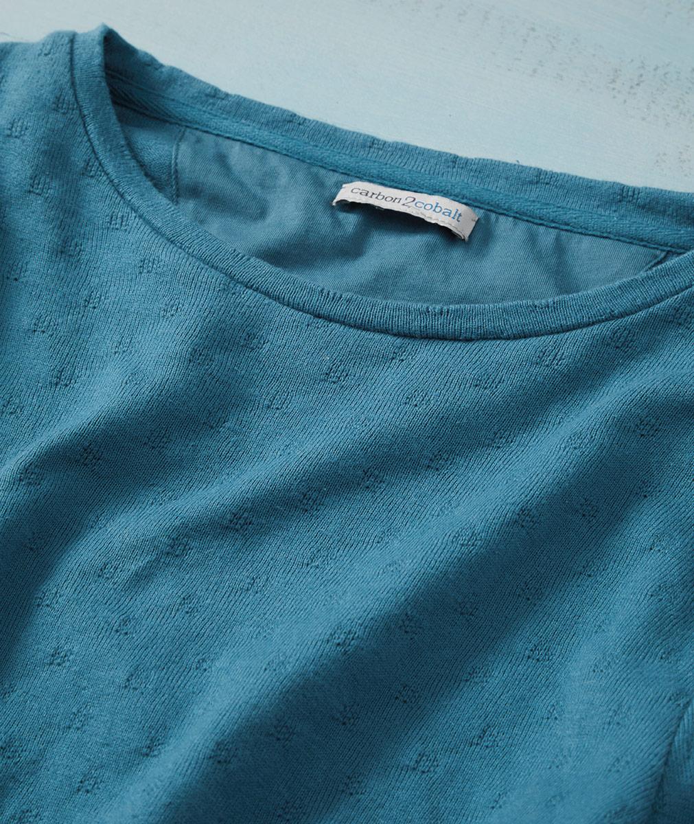 Women's On Point Pointelle Tee | Carbon2Cobalt