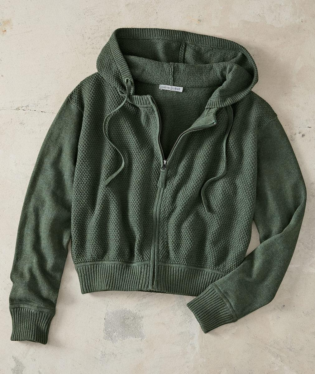 Women's Quiet Luxury Cashmere Hoodie | Carbon2Cobalt