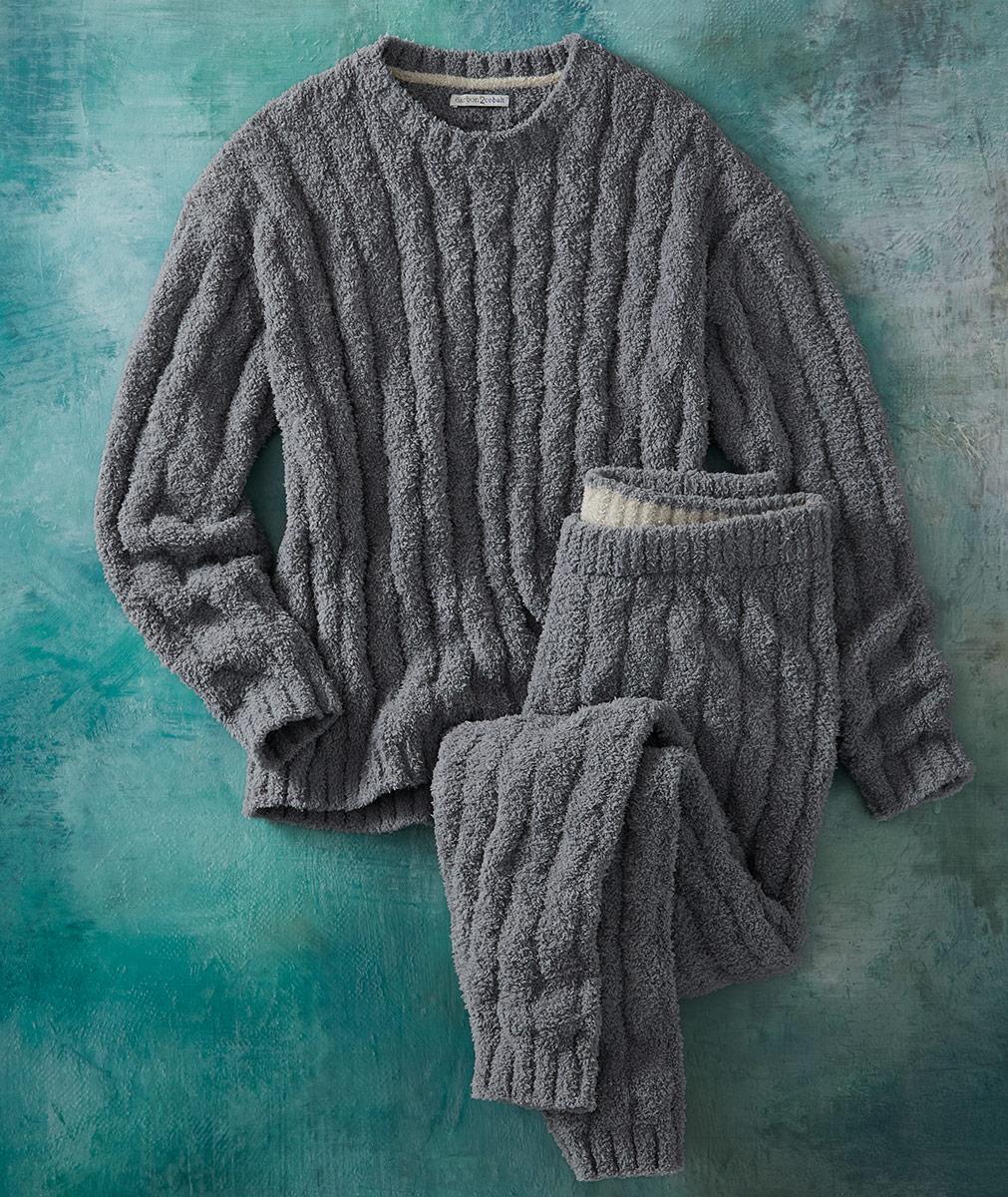Women's Cable Pile Fleece Lounge Set | Carbon2Cobalt